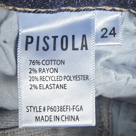 🆕Pistola Audrey Eco Edit Mid Rise Skinny Jeans ♻️ Size 24 Sustainable Style - Picture 10 of 15